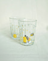 Love melodies with Frangipani (set of two) Crystal Glass