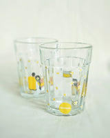 Love melodies with Frangipani (set of two) Crystal Glass