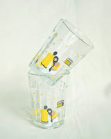 Love melodies with Frangipani (set of two) Crystal Glass