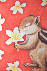 Soft breath shared by frangipani and squirrel 🌼