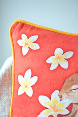 Soft breath shared by frangipani and squirrel 🌼