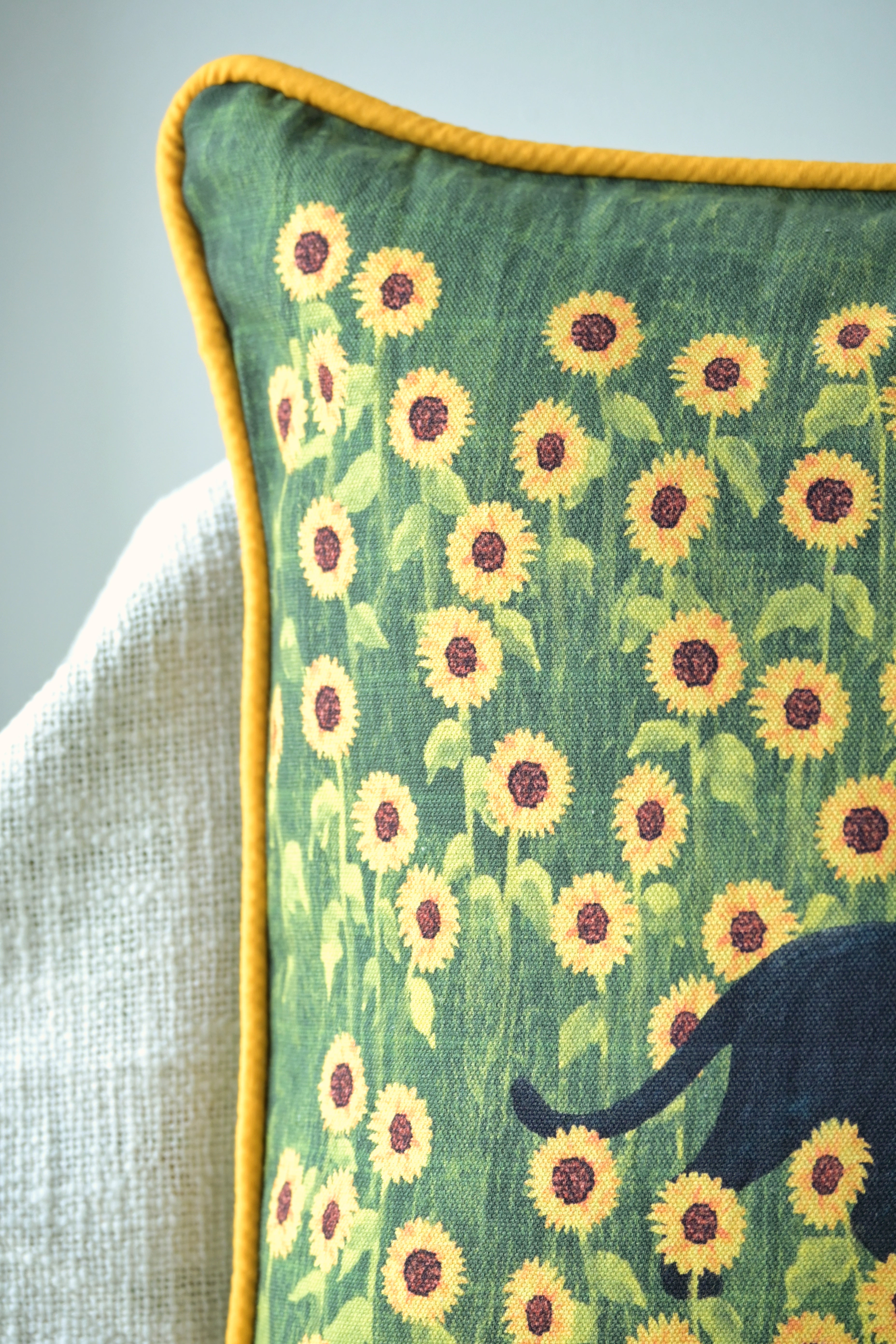 Black panther with a sunflower soul 🌼