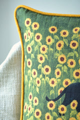 Black panther with a sunflower soul 🌼