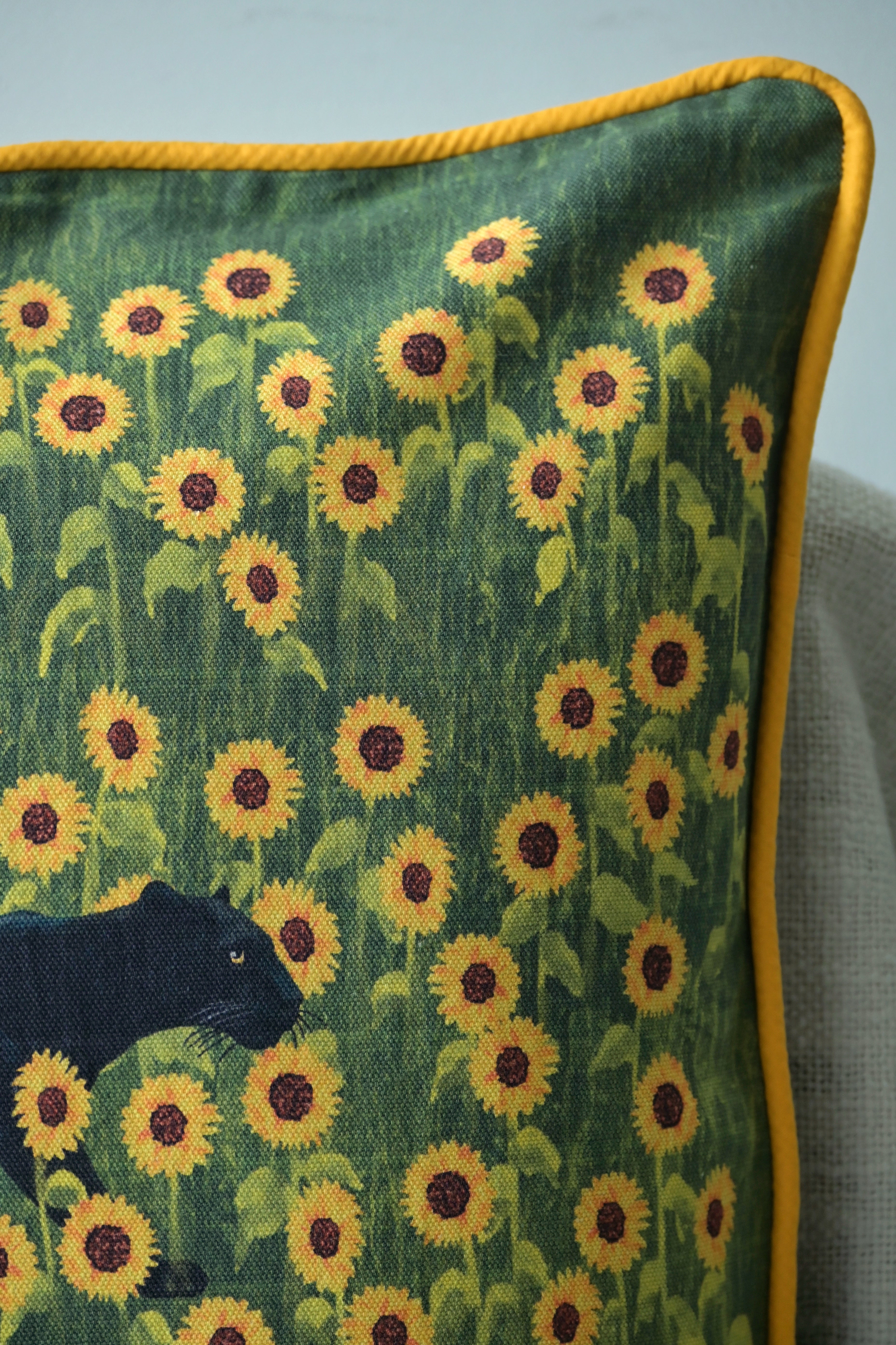 Black panther with a sunflower soul 🌼