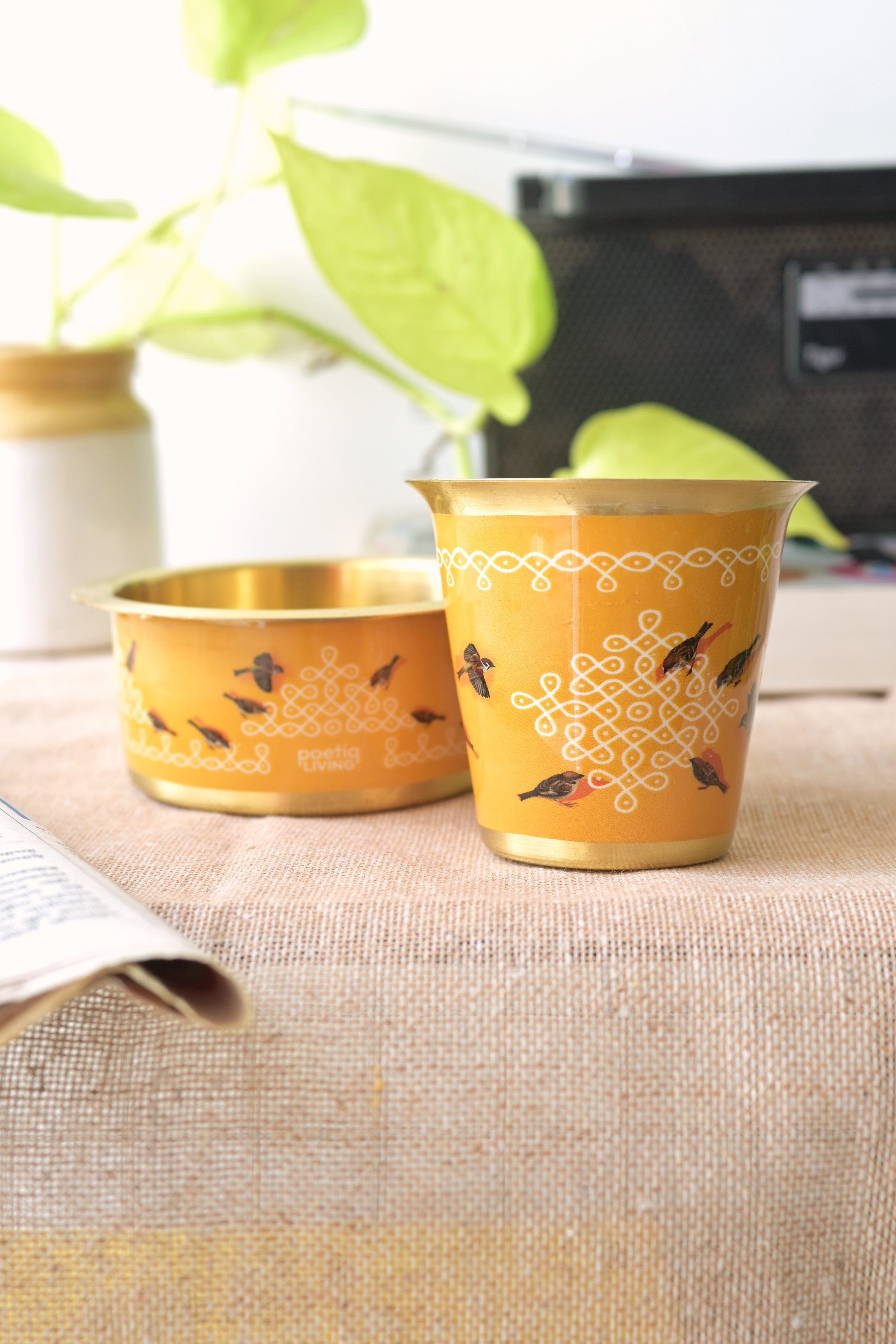 Kolam mornings with feathered guests 🌼