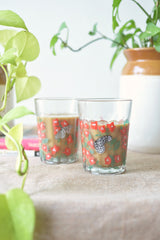Bougainvillea blooms kissing butterflies