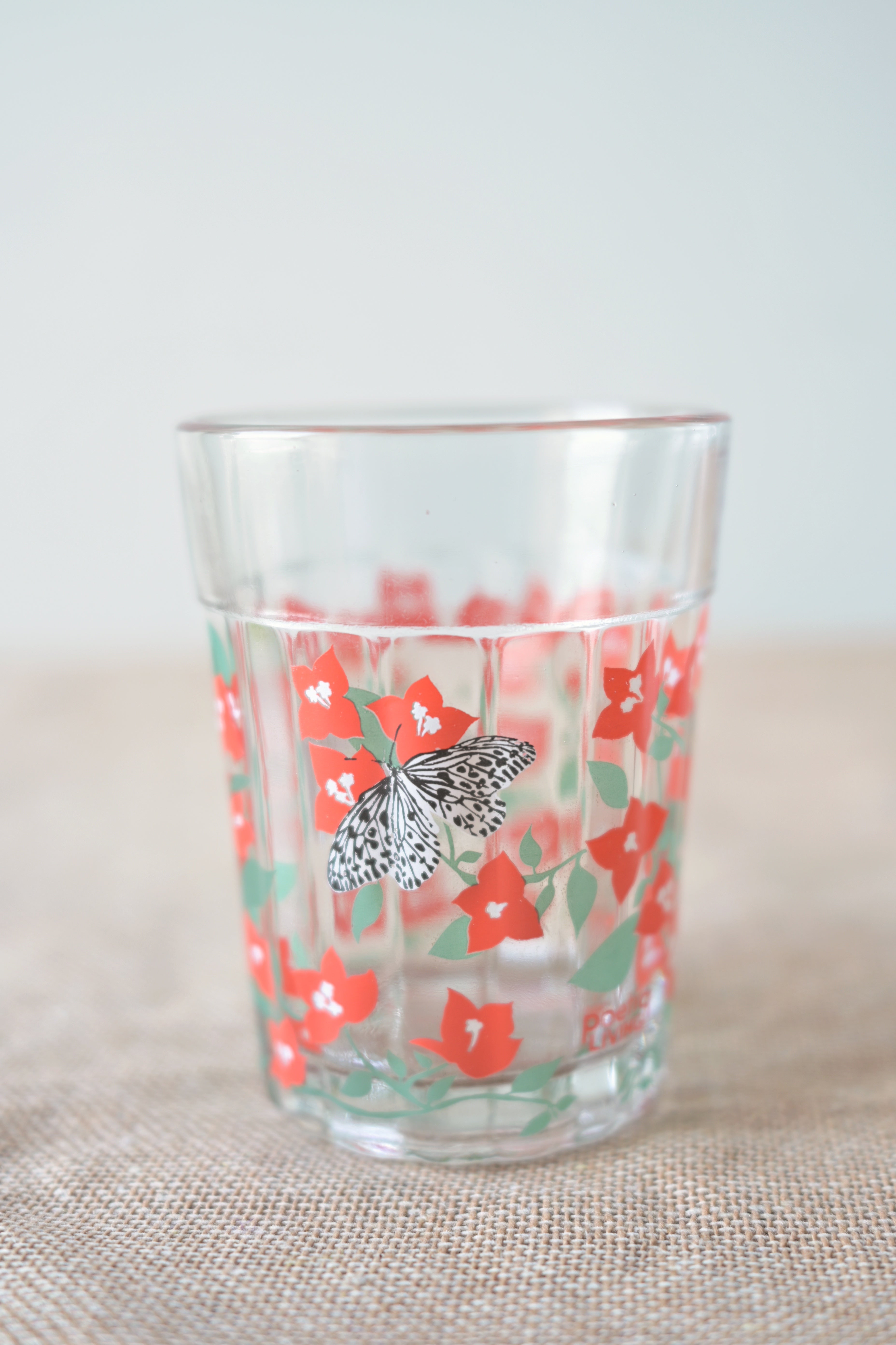 Bougainvillea blooms kissing butterflies (set of two)