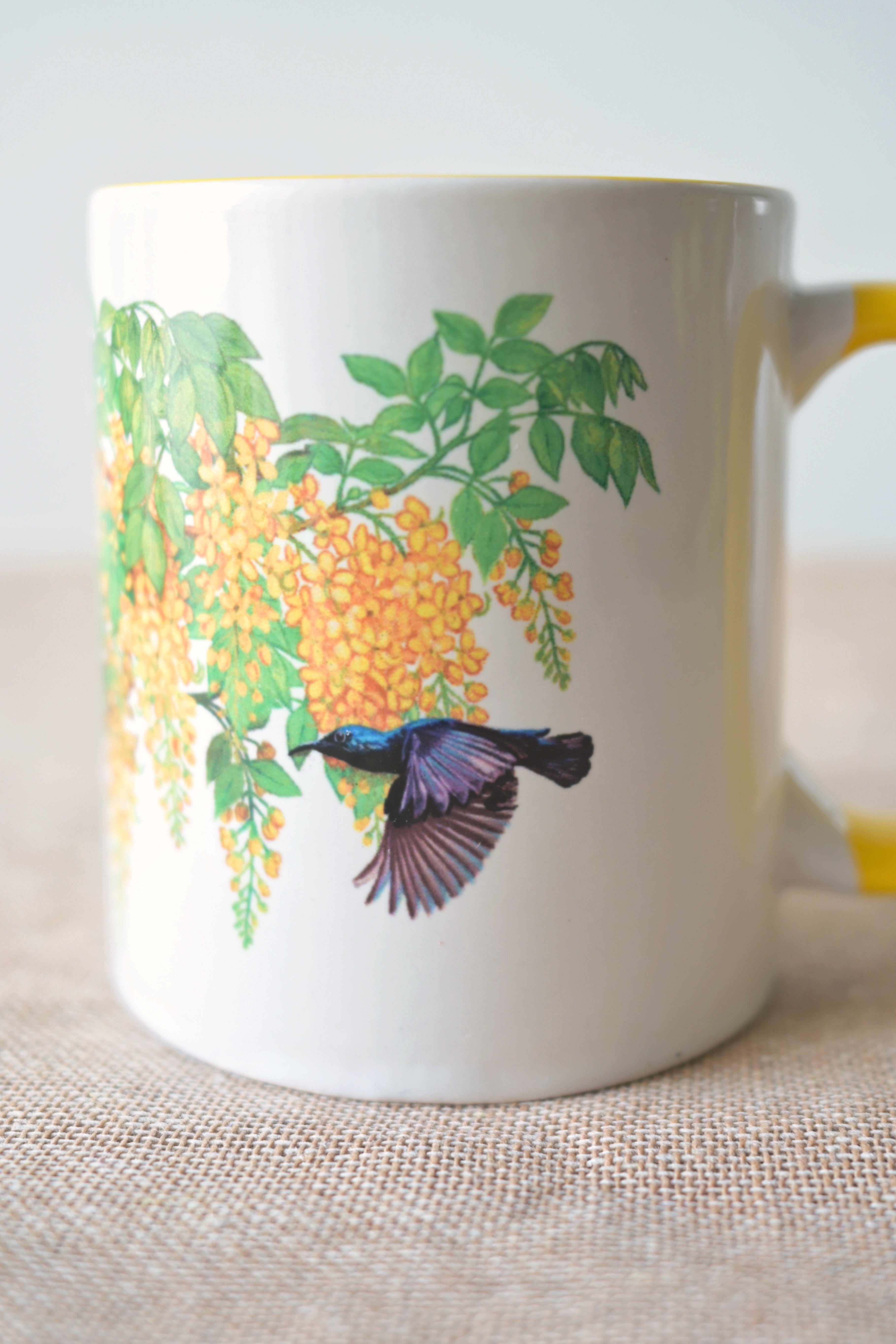 Golden rain where the sunbird plays (set of two)