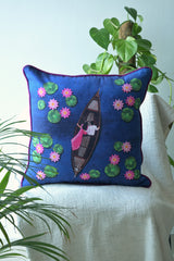 Boat ride in a quite Lotus pond