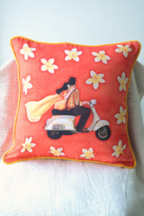 Retro scooter ride with Frangipani