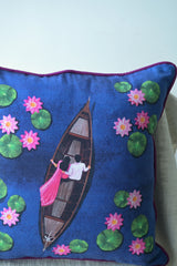 Boat ride in a quite Lotus pond