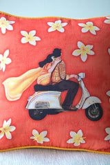 Retro scooter ride with Frangipani