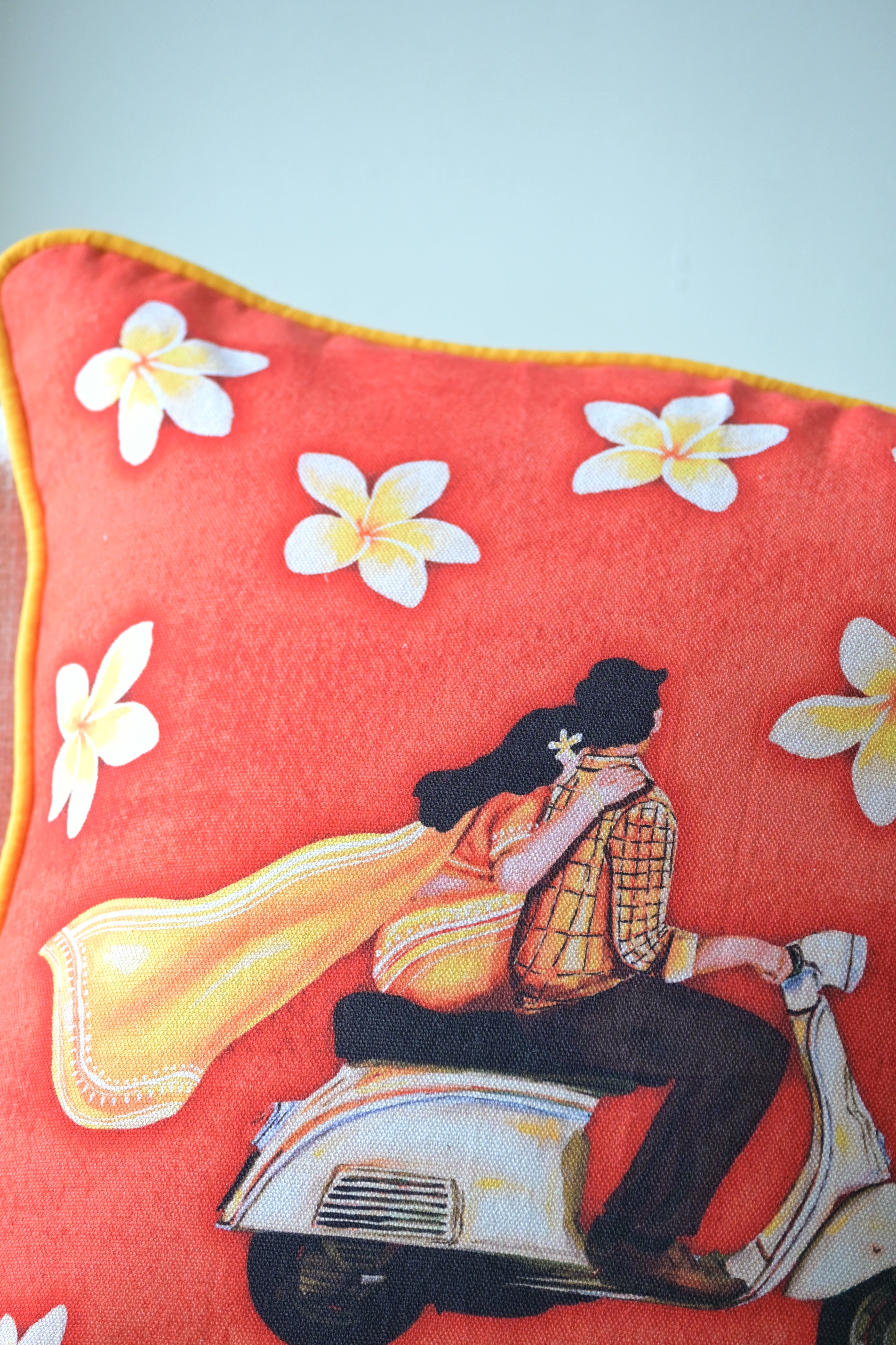 Retro scooter ride with Frangipani